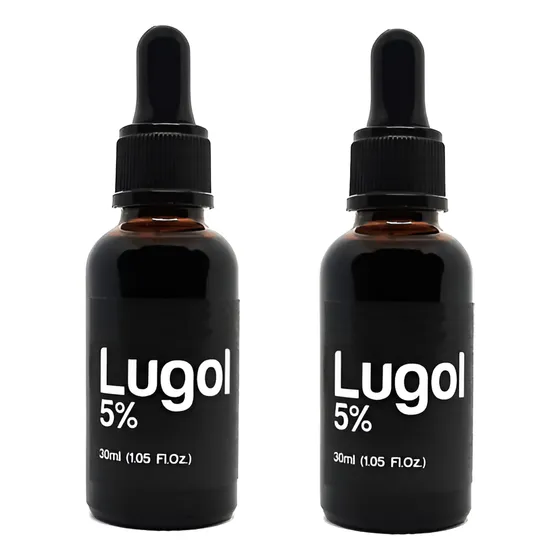 Solución De Yodo Lugol 5% 2 Piezas De 30 Ml