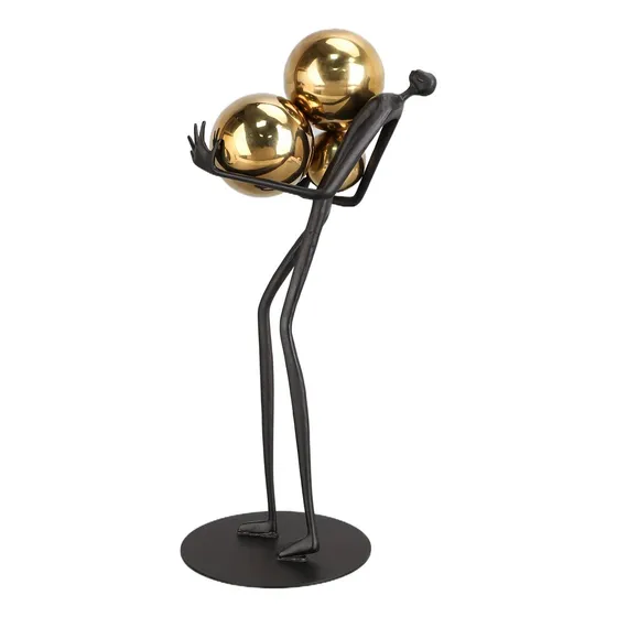 Escultura Moderna De Adorno De Bola De Metal Coleccionable