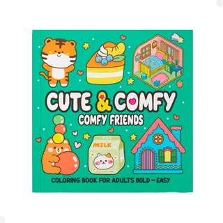 Livro De Colorir Cute & Comfy Friends Coloring Book 24 Fls Livro De Colorir Cute & Comfy Friends Coloring Book 24 Fls