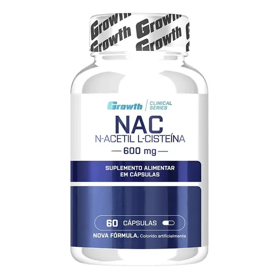 NAC N-acetil L-cisteina 60 Cápsulas Growth Supplements