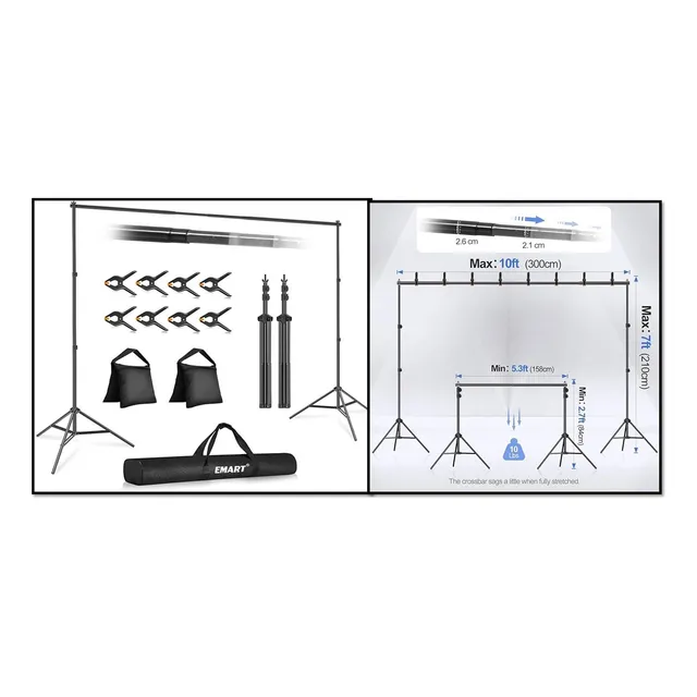 Emart Foto Video Studio Sistema De Soporte De Telón De Fondo