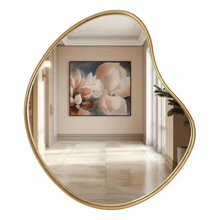 Espelho Grande Decorativo Orgânico 73x56 Moldura Sumaúma