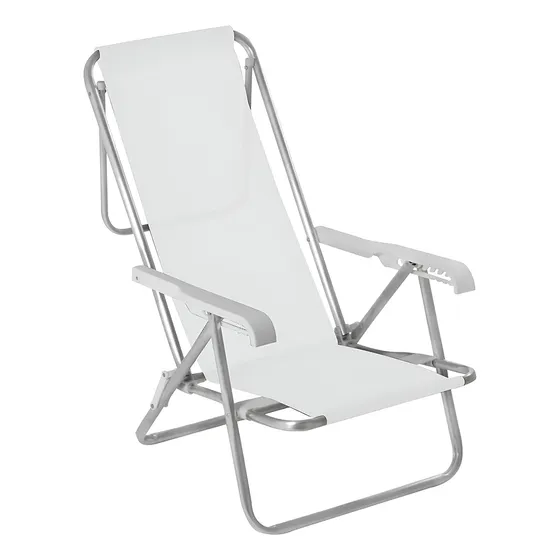 Reposera 2269 Mor 8 posiciones Plegable Sannet Color Blanco