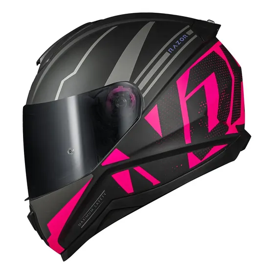 Capacete Moto Feminino Fechado Norisk Razor Full Rosa — foto 2