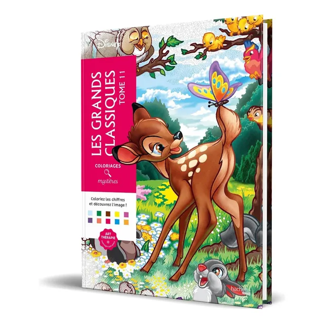 Libro Colore Y Descubre El Misterio [ Bambi ] Original, De Disney, Hachette Heroes., Vol. 11. Editorial Hachette Heroes, Tapa Blanda En Francés, 2024