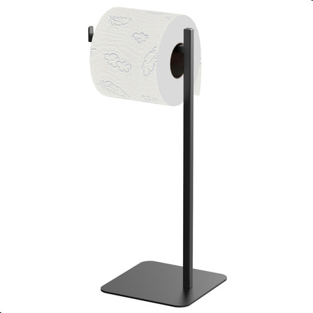 Porta Papel Higiênico De Chão Suporte Para Papel Nice Cor Preto Porta Papel Higiênico De Chão Suporte Para Papel Nice Cor Preto