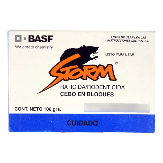 Veneno Mata Ratas Ratones Pastilla Azul - Storm Basf X 100gr