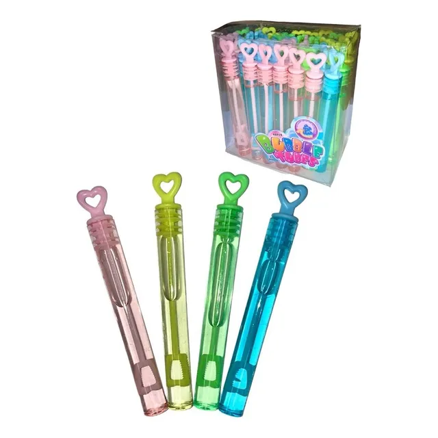 100 Burbujero Tapa Corazon Gel Lanza Burbuja Color Mayoreo