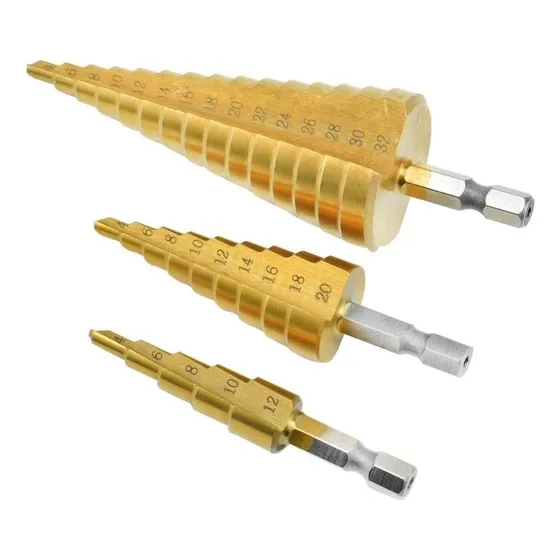 Set Mecha 3 Pzs Conica De Titanio Hss4241 4-12 4-20 4-32