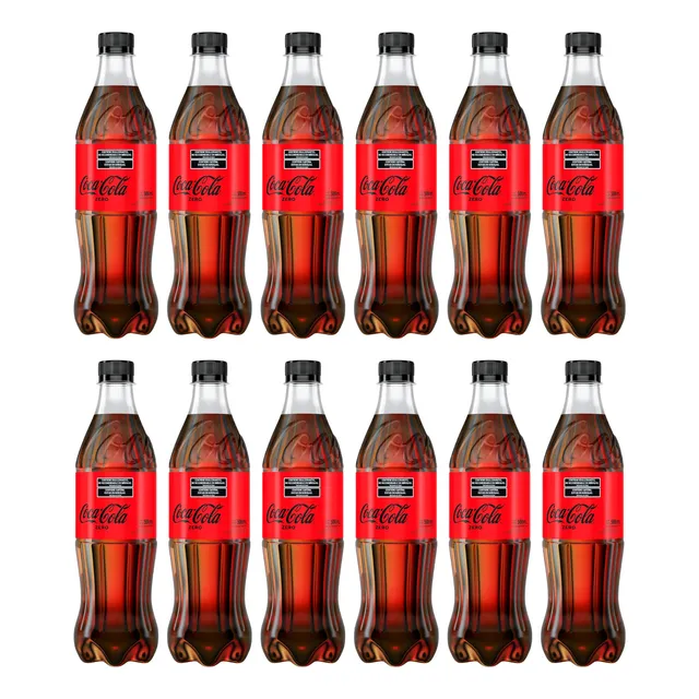 Gaseosa Coca Cola Zero Botella 500ml X12