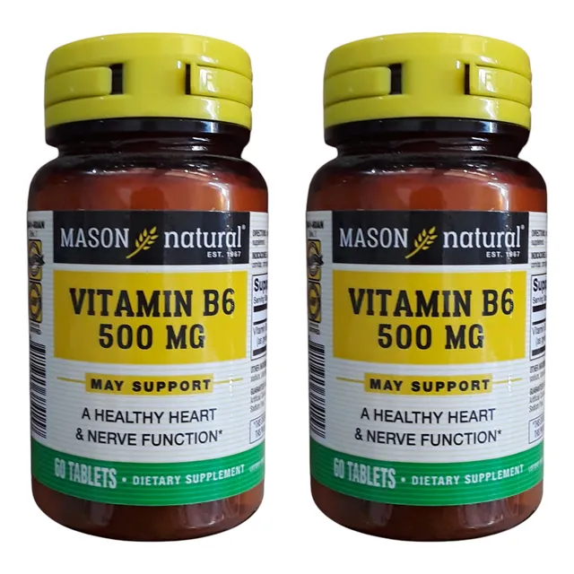 Vitamina B6 Americana 500 Mg Promocion 2 Fraacos