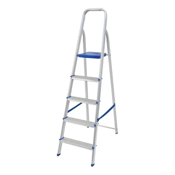 Escalera En Aluminio De 5 Escalones Plegable Mor