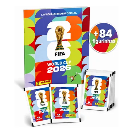 Kit Álbum Copa Do Mundo Fifa 2026 + 84 Figurinhas Panini