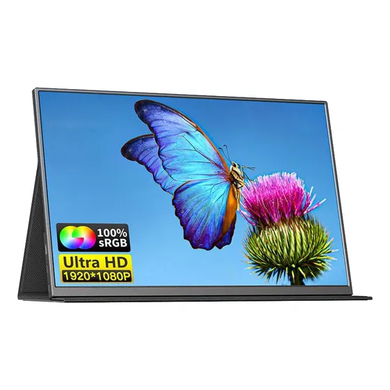 Monitor Gamer Portátil Ultra Sllin Viagens Trabalho Tipe-c Hdmi Cor Preto 127/220V Tomate MTM-1506