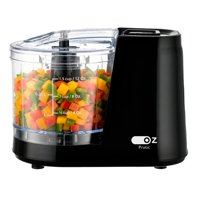 Mini Processador De Alimentos Oz Pratic 400 Ml Para Cozinha Elétrico Preto 127v Mini Processador De Alimentos Oz Pratic 400 Ml Para Cozinha Elétrico Preto 127v