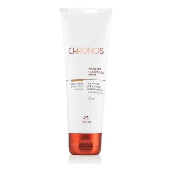 Natura Chronos Protetor Clareador Fps70 Claro Médio - 50ml Tipo de pele Todo tipo de pele