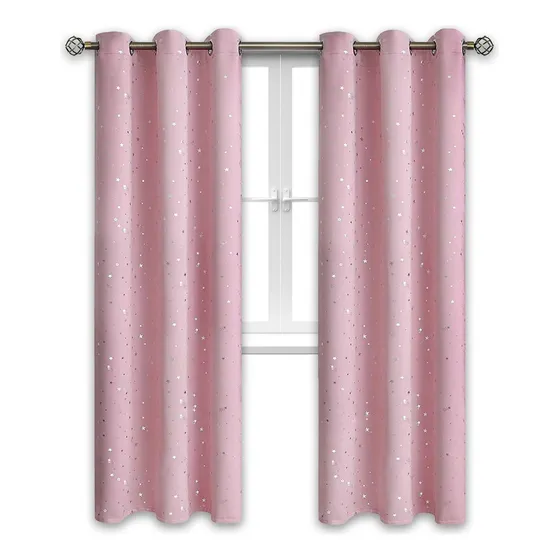 Cortina Niños Niña Semi Blackout Casatua Un Paño 140x220cm Color Rosa Claro