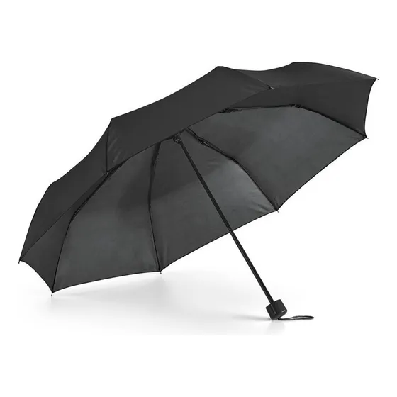 Guarda Chuva Pequeno Dobrável Prático Sombrinha Guarda Sol Cor Preto Desenho do tecido Liso