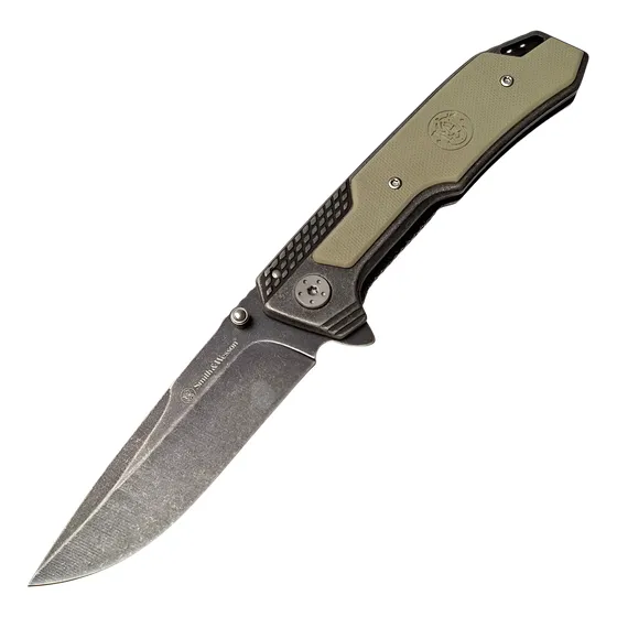Navaja S&w Cuchillo Drop Point Acero Inoxidable G-10 Clip