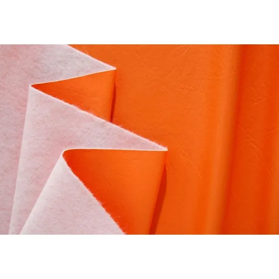 Cuerina Ecologica Angus Naranja Fluo Por Metro