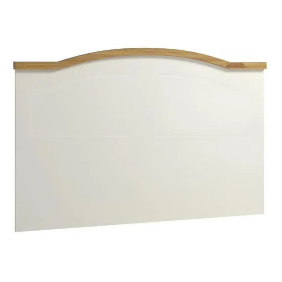 Cabeceira Queen Size - Mdf/madeira Maciça - Creme/carvalho