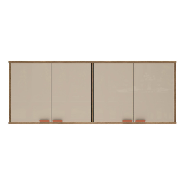 Armário Suspenso Aéreo Para Cozinha 4 Portas Off White - Design Nórdico Funcional, Compact... Armário Suspenso Aéreo Para Cozinha 4 Portas Off White - Design Nórdico Funcional, Compact...