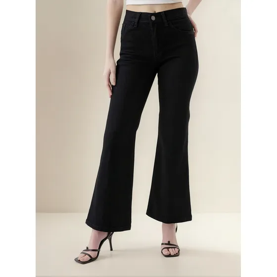 Jean Clasico Wide Leg Mujer Elastizado Calce Levanta Cola