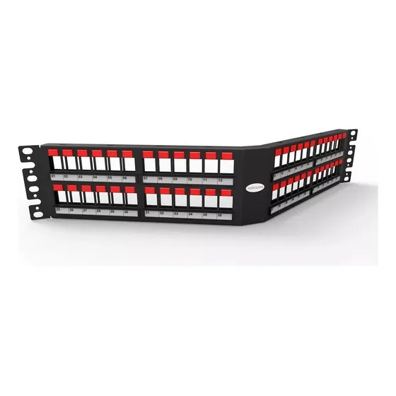 Patch Panel Furukawa 48 Portas Angular 2u Carregado (usado)