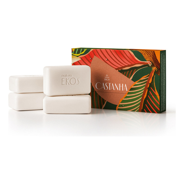 Sabonete Em Barra Cremoso Natura Ekos Castanha 4un De100g