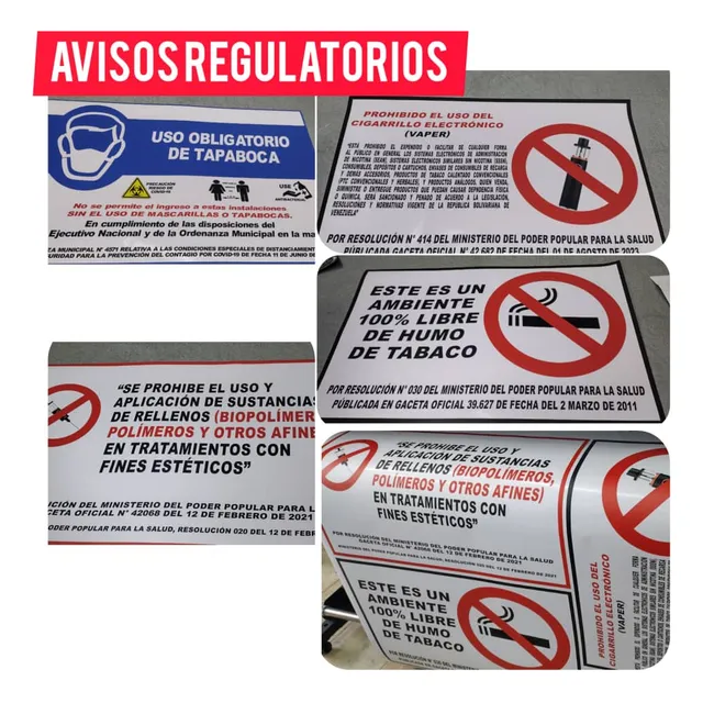 Cartel Prohibido Uso Del Vaper, Armas, Fumar, Biopolimeros