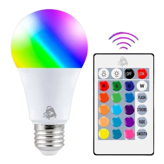 Foco Inteligente Led Rgb Con Control Remoto Colores 5w Ele-Gate
