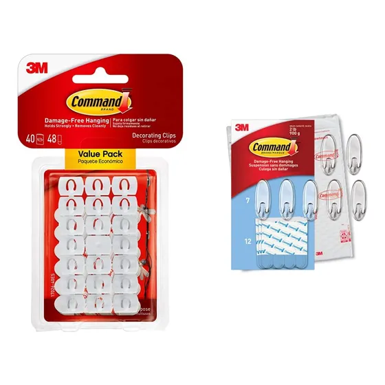 Command Clips Decoracion Blanco 40 48 Tira Para Decorar Daño