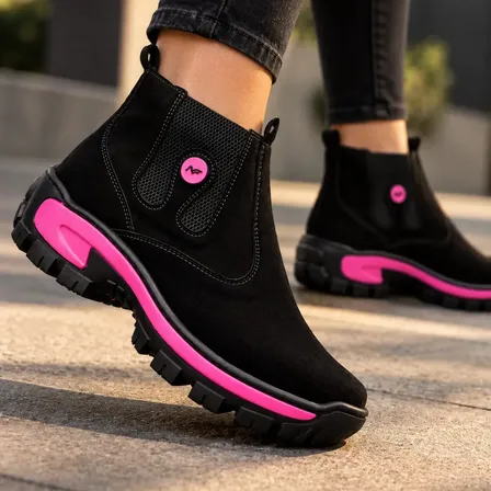 Bota Coturno Feminina Confortável Segurança Resistente Leve