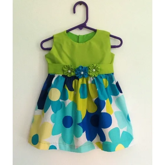 Vestido Flores Para Niñas Talla 1 ( Niña De 1 Año)