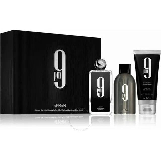 Perfume Afnan 9pm 100ml Edp + 200ml Sg + 250ml Deo Set
