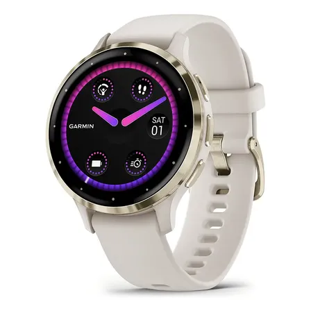 Relógio Garmin Venu 3s Marfim Com Dourado 41mm Dourado
