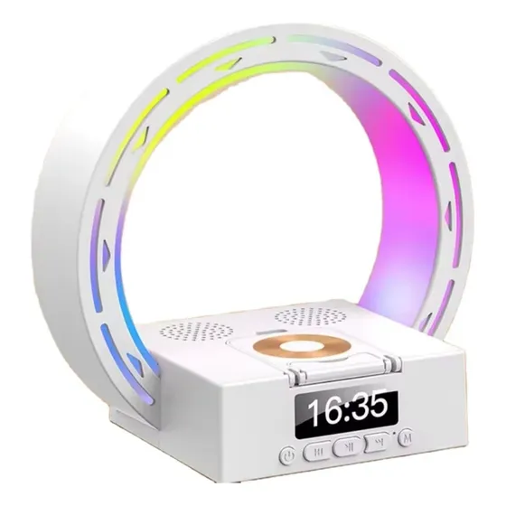 Parlante Bluetooth Despertador Rgb, Con Carga Inalámbrico Us