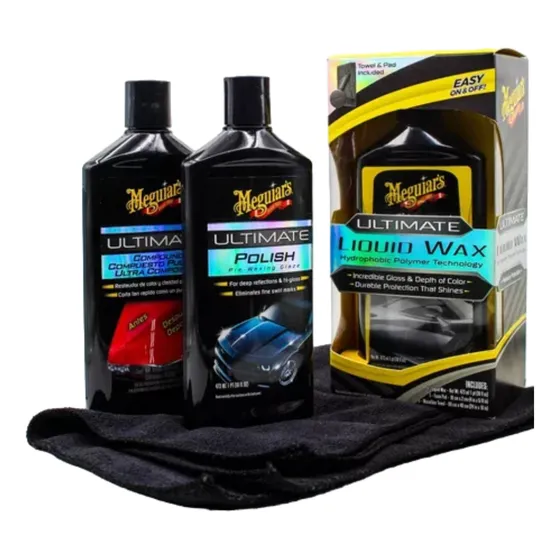 Kit Meguiar´s Ultimate Compound, Polish Y Liquid Wax / Cera
