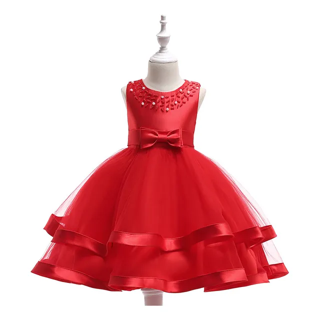 Vestido De Niña Para Fiesta Elegante Bautizo Pajesita Rojo