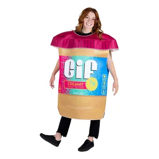 Gif Disfraz De Tarro De Mantequilla De Maní Para Halloween - Gif Disfraz De Tarro De Mantequilla De Maní Para Halloween -