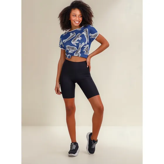 Blusa Malha Estampada Alongada Mercatto