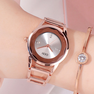 Reloj De Mujer Oro Rosa Con Diamantes Diseño Sencillo Reloj De Mujer Oro Rosa Con Diamantes Diseño Sencillo