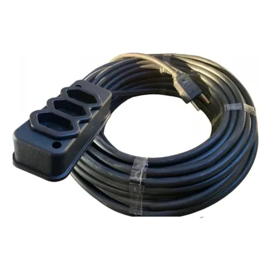 Extensão Eletrica 15 Metros Cabo Pp 2 Vias 2,5mm Domestica Cor Preto 127/220v