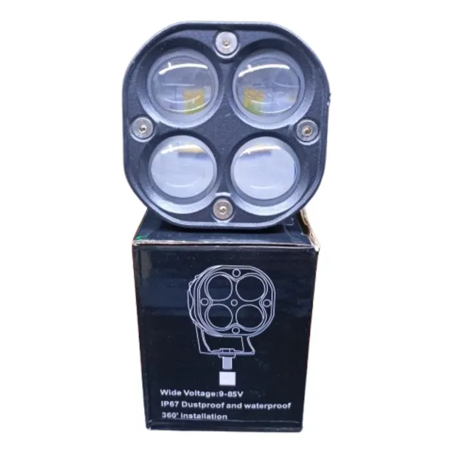 Exploradora Faro Led Lupa Dual Color 4 Led 3 Pulgadas 12v