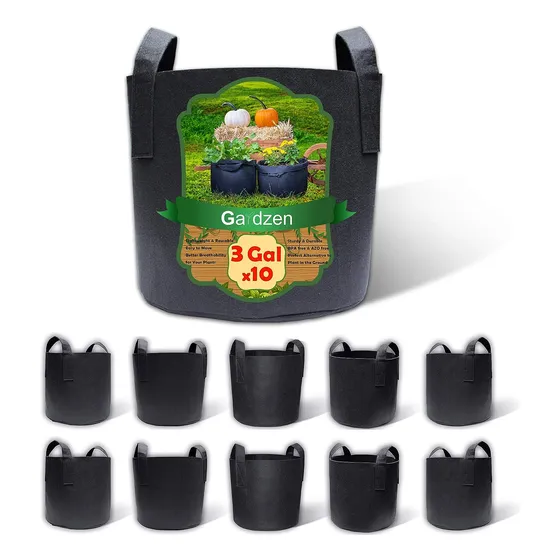 Bolsas Para Cultivo Gardzen, Plástico, Cap 11.4 L, 10 Pcs