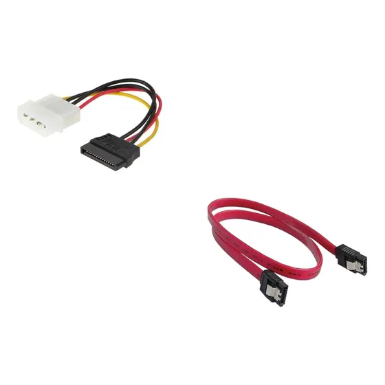Kit Cabo Sata Dados E Força  Para Ssd Hd  Gravador Dvd 