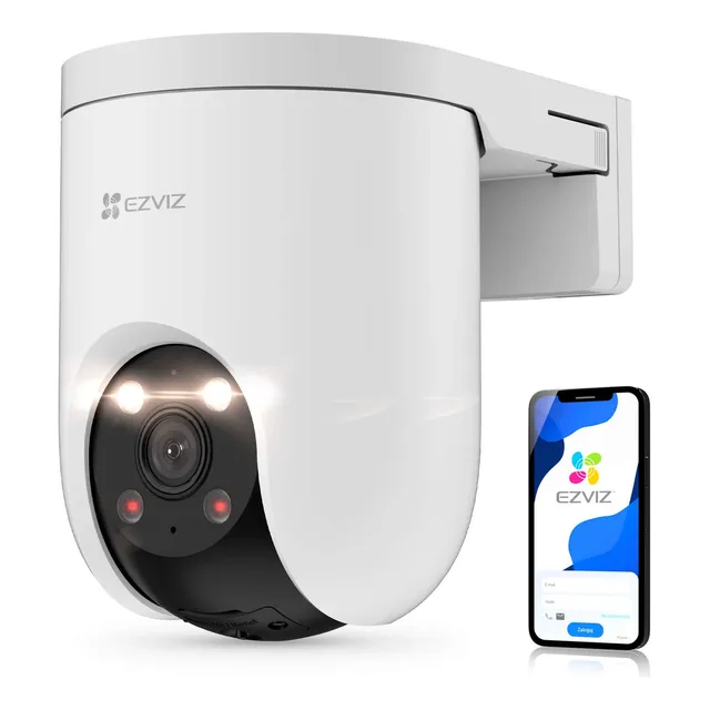 Ezviz H8c Pro 2k 64GB Cámara de seguridad Wifi 3mp con memoria MicroSD, 360° Motorizada Exterior, Color Blanco