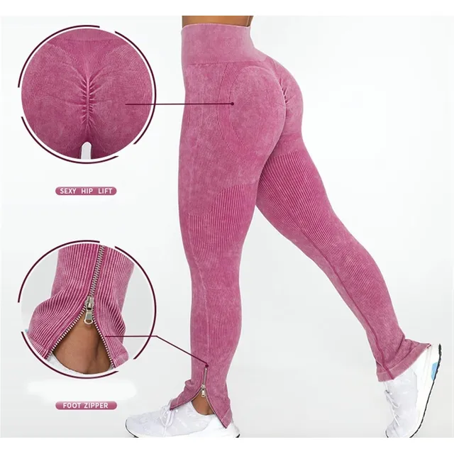 Legging Licra Para Mujer Deportiva De Cintura Alta Gym Yoga
