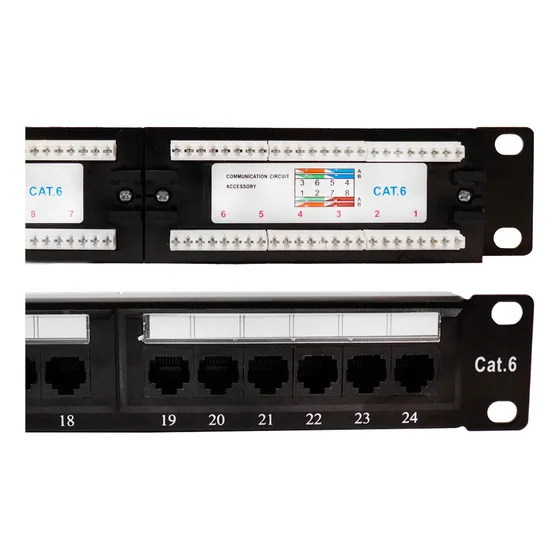 Patch Panel Cat6 24 Portas Rj45 Utp Certifica Giga Rede Lan