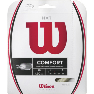 Cordaje De Tenis Wilson Nxt Power 16 - Juego, Blanco Cordaje De Tenis Wilson Nxt Power 16 - Juego, Blanco